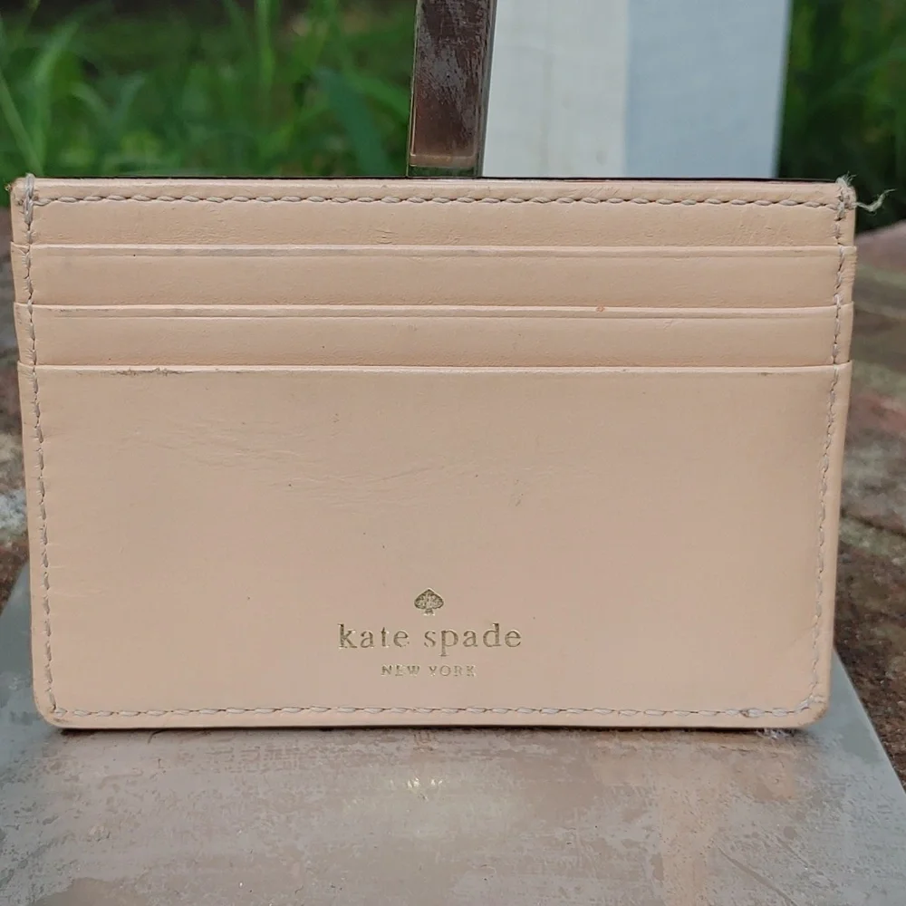 Kate Spade Bright Green Wellesley Graham Leather Card Case (1370)